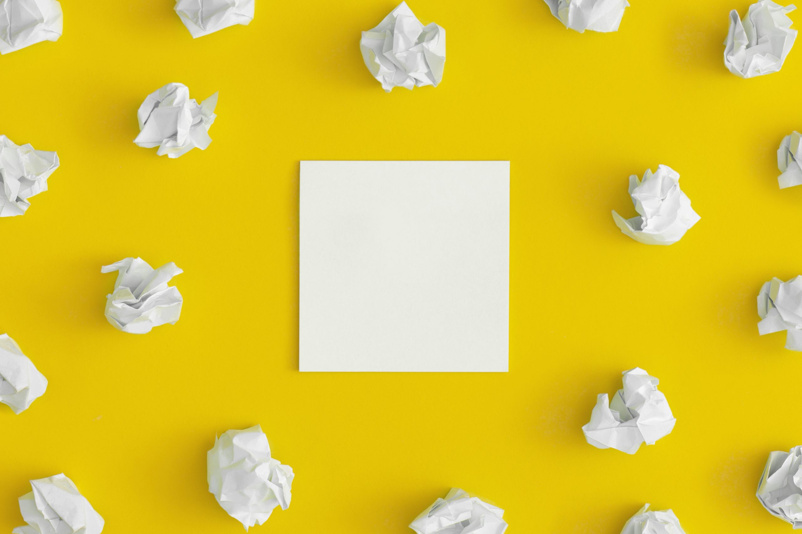 Sticky notes and screw ups for better ideas